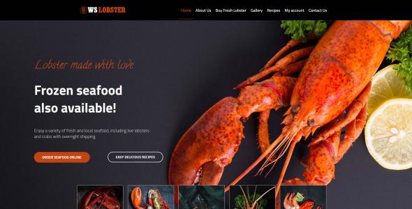 WS Lobster High Quality Best Restaurant WordPress themes